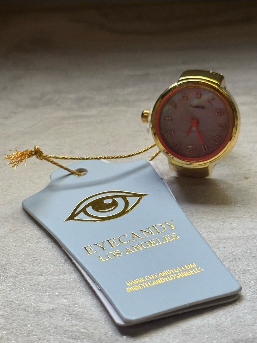 Quartz Ring Watch Beautiful Mother-of-Pearl Face “Trust Me Ladies Cute & Useful” - Picture 3 of 3